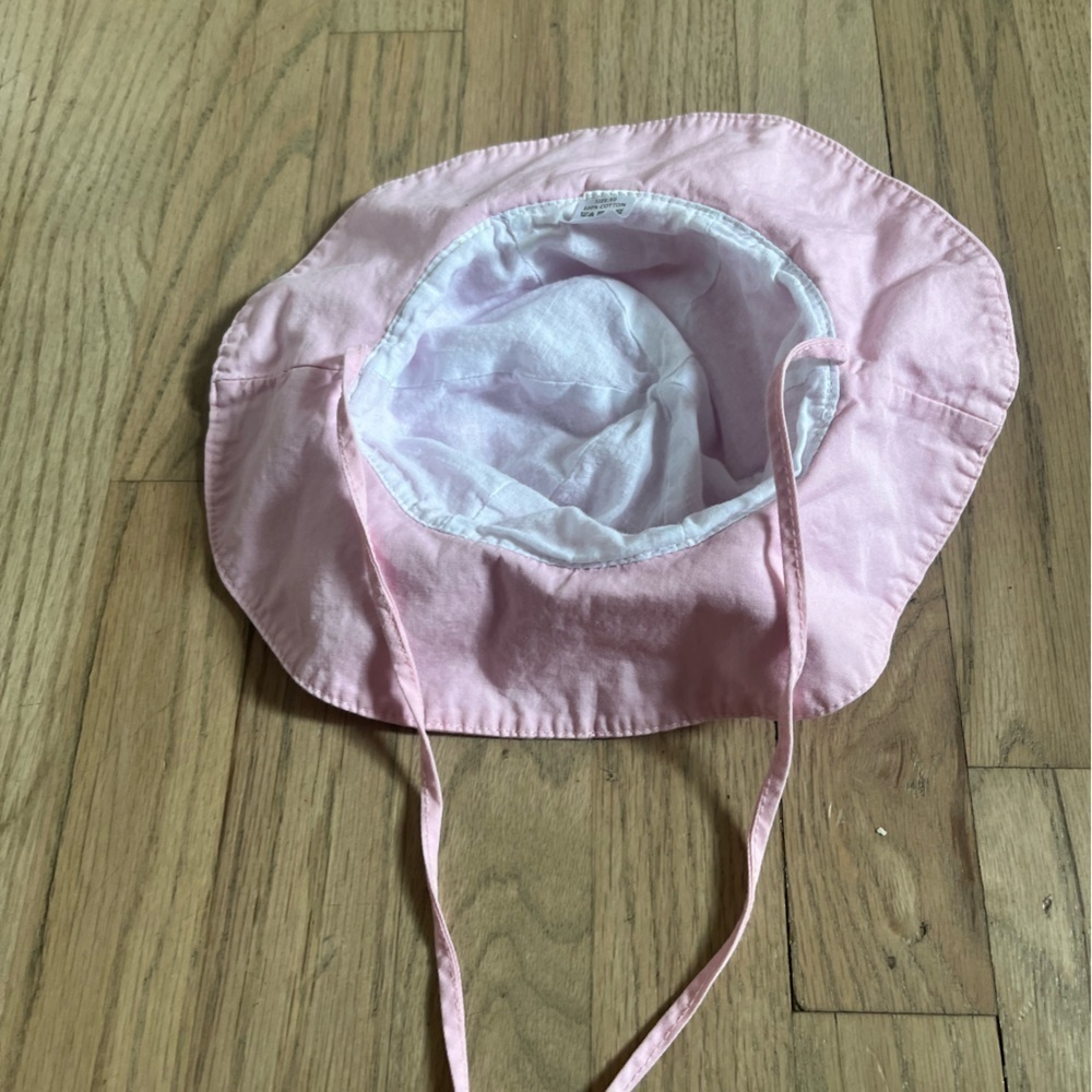 Baby Girl Pink Sun Hat with Tie Size 12-18 months - Picture 4 of 4